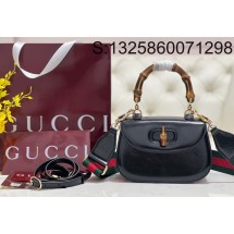 [JHL] 구찌 뱀부 핸들백 675797 21*15*7cm 블랙 Gucci