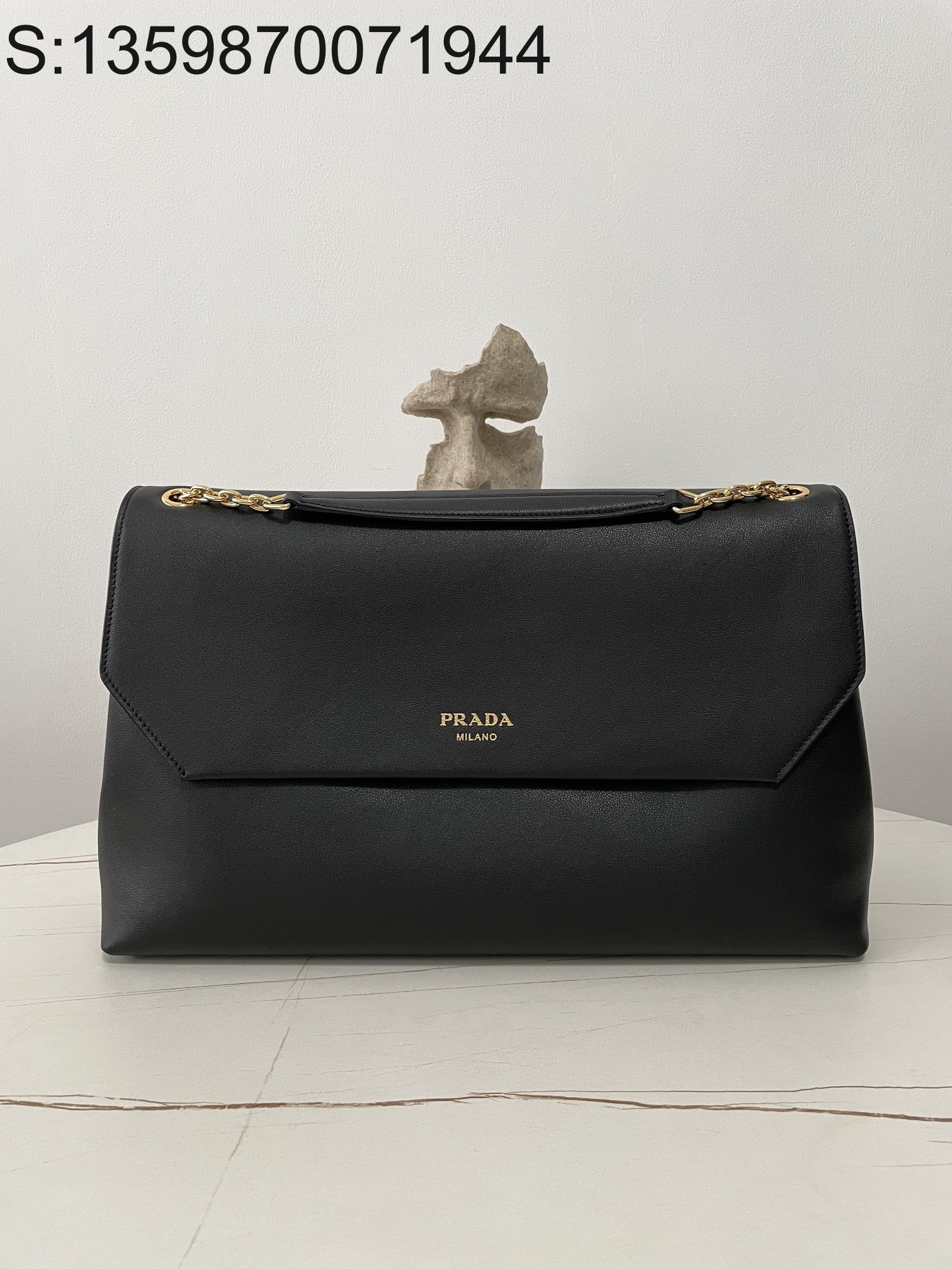 black frame 공장 프라다 숄더백 1BD368 39*25*12cm 블랙 Prada