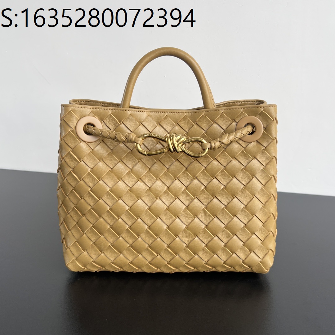 징 팩토리 보테가베네타 스몰 안디아모 743568 25*22*10.5cm 라이트 커피 