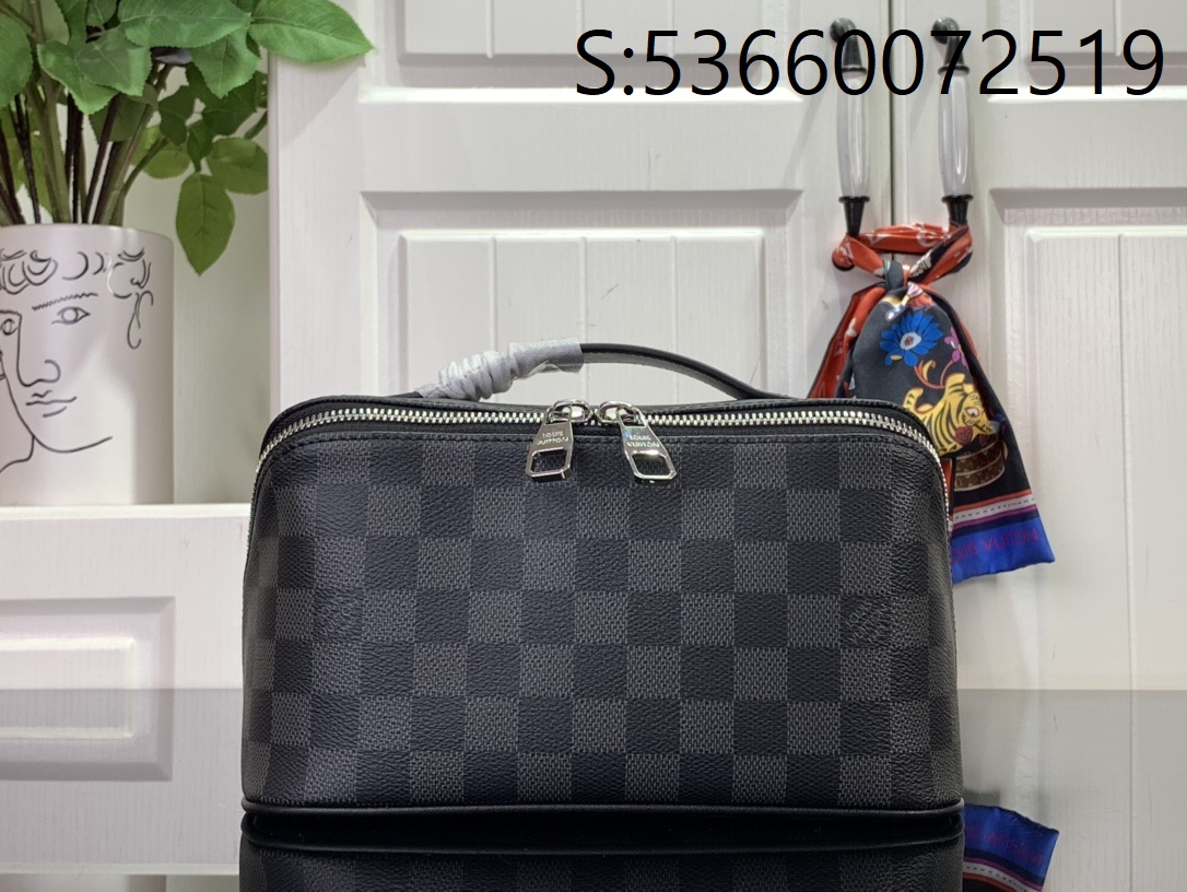 [88factory] 루이비통 체커보드 토일레트리 백 M11750 24*13*13cm 블랙 LOUIS VUITTON