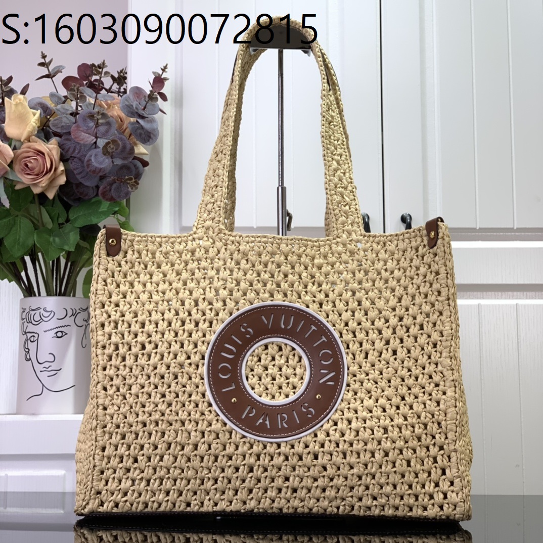 [88factory] 루이비통 온더고 MM 숄더백 라피아 M24723 37.5*30*17cm LOUIS VUITTON