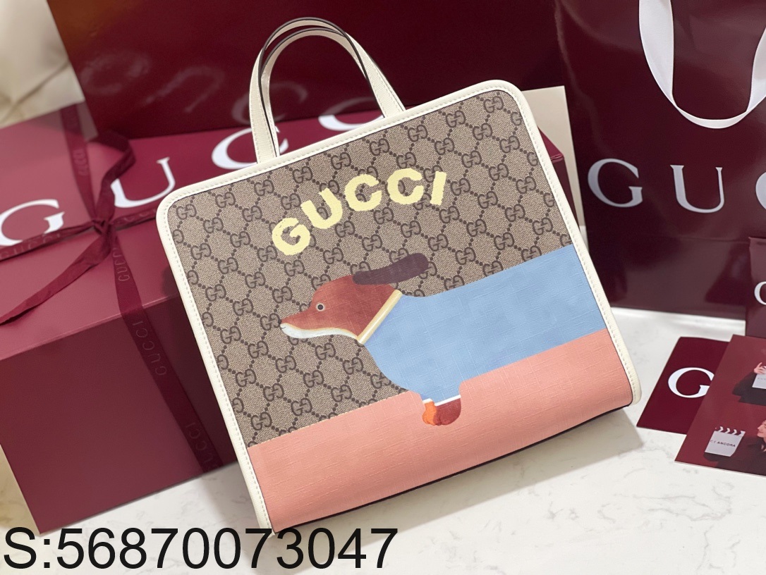 [JHL] 구찌 GG 닥스훈트 도그 토트백 605614 25*28.5*11cm Gucci