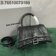 [dxg] 발렌시아가 아워글래스 악어무늬 핸들백 토트백 블랙 B 23cm balenciaga