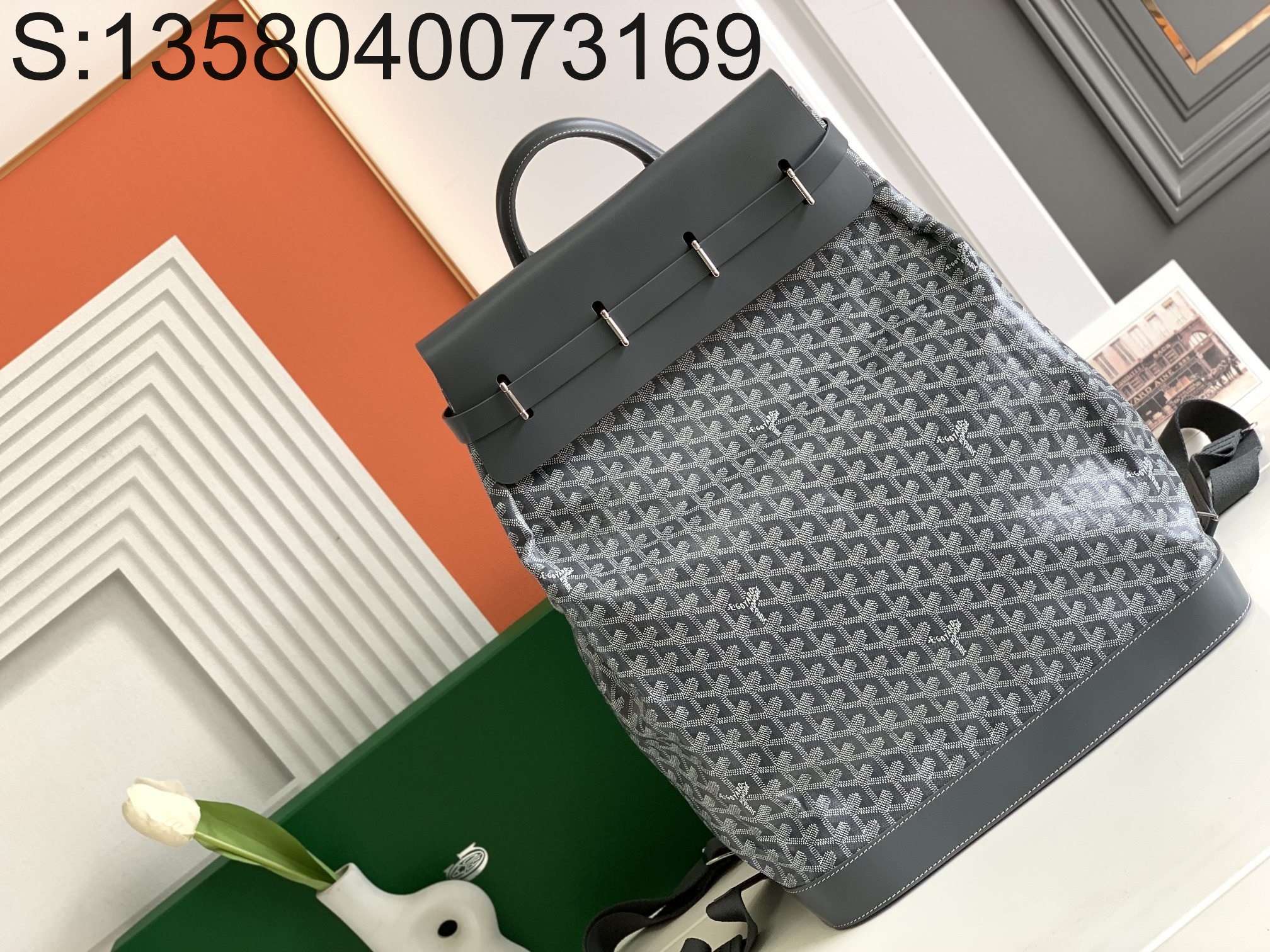 [리미티드] 고야드 스티머 백 PM 백팩 그레이 48*22*36cm Goyard