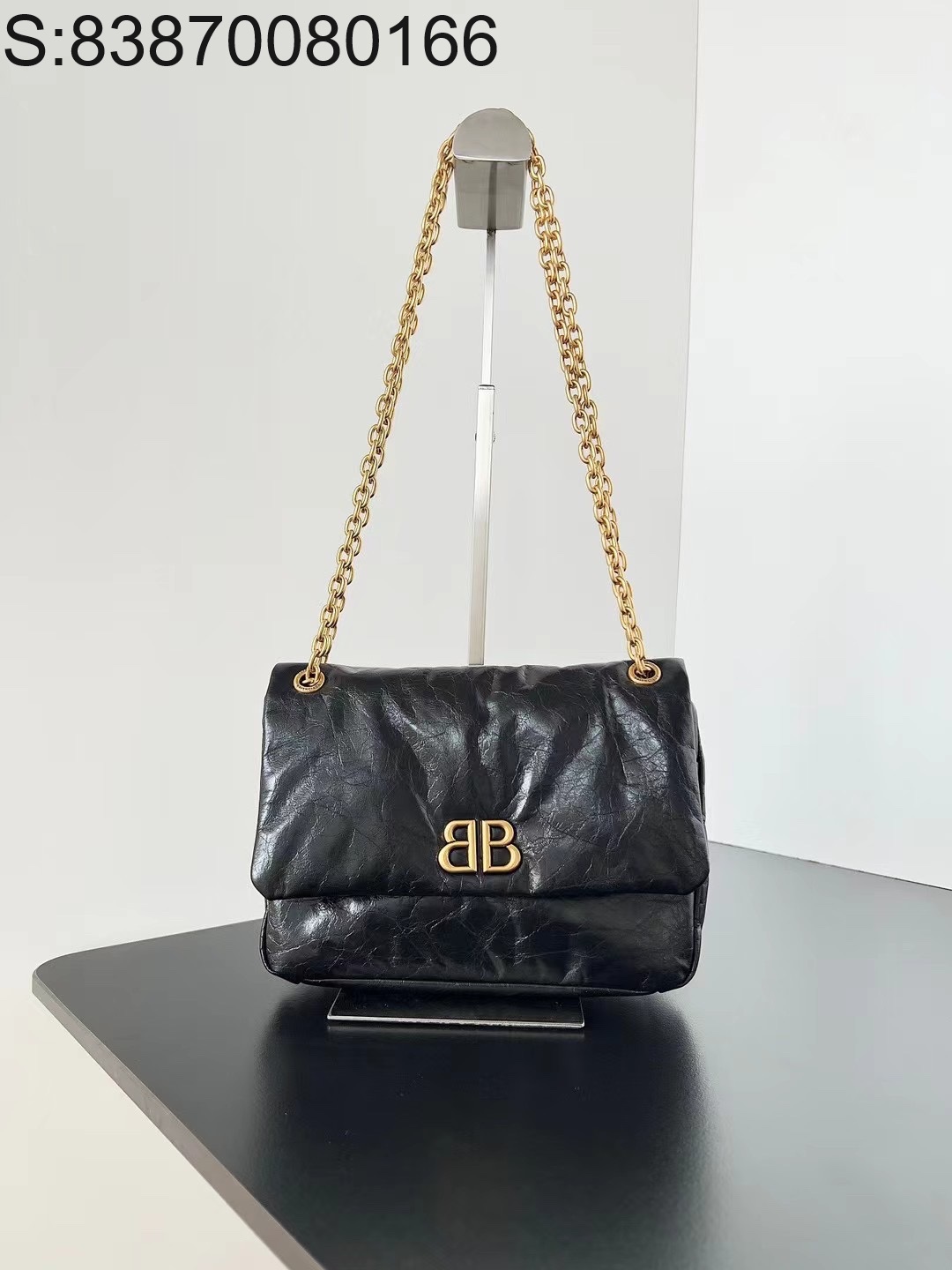 [dxg] 발렌시아가 골드 BB 모나코 체인백 숄더백 미니 24.8*22*11.9cm 블랙 balenciaga