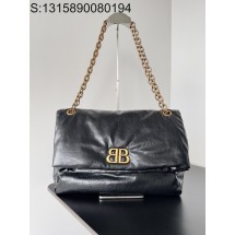 [dxg] 발렌시아가 골드 BB 모나코 체인백 숄더백 미듐 32.5*22*9.9cm 블랙 balenciaga