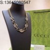 AGG 구찌 빈티지 큐빅 GG 로고 목걸이 골드 Gucci