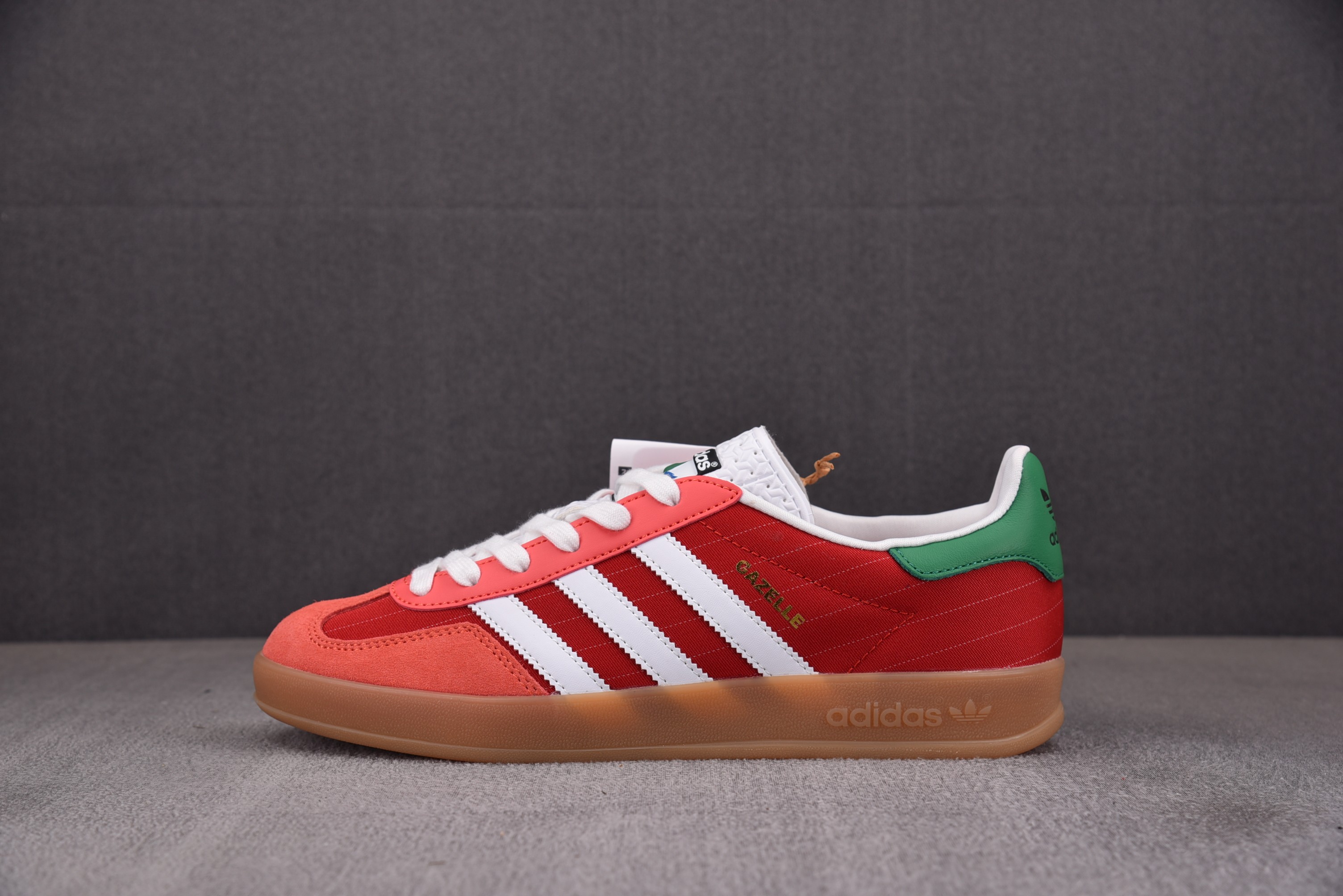 【TOP】AD Originals Gazelle Indoor 红白绿 IF9641