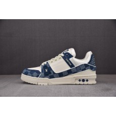 【BQ】LOUIS VUITTON Trainer 米白蓝 루이비통