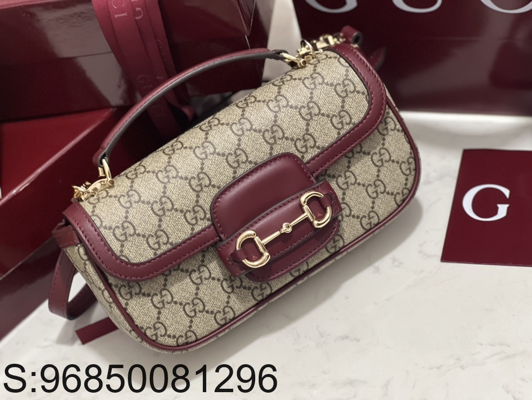 [JHL] 구찌 1955 GG로고 이음 핸드백 숄더백 815206 22.6*12.7*5.6cm 와인 Gucci