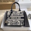 [JHL] 디올 북 동물 자수 토트백 26.5*21*14cm 스몰 네이비 Dior