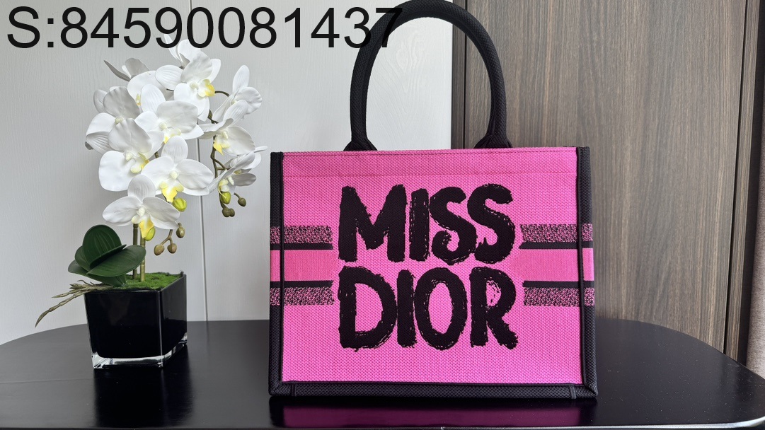 [JHL] 디올 MISS DIOR 양색 북 토트백 36.6*27*16.5cm 딥핑크  Dior