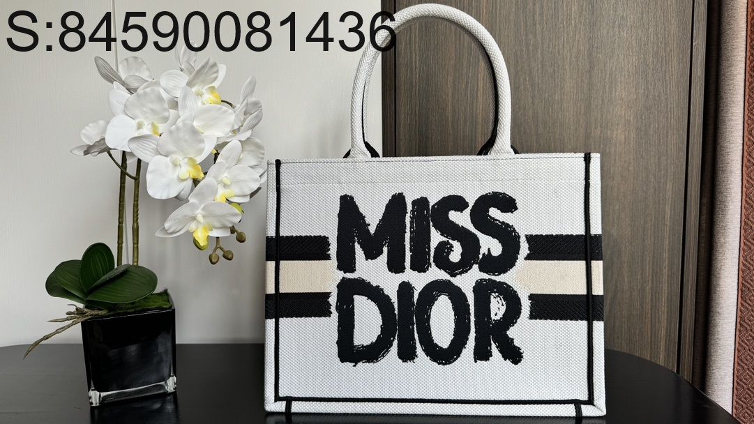 [JHL] 디올 MISS DIOR 북 토트백 36.6*27*16.5cm 화이트 Dior