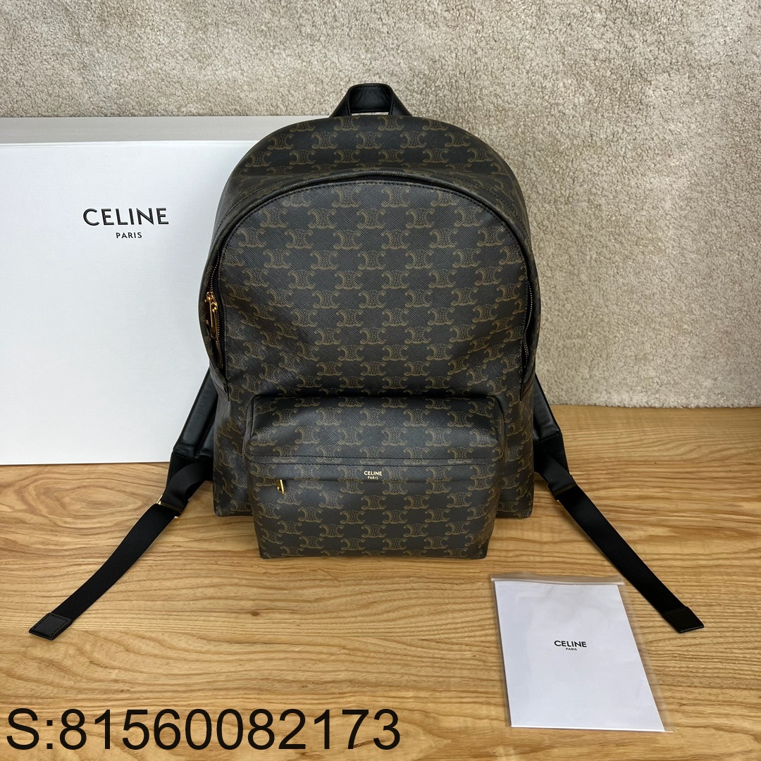 JXG 셀린느 TRIOMPHE 개선문 프린트 백팩 미듐 33.5*38*13cm Celine