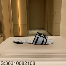 [QR 5009] 디올 MISS DIOR 자카드 슬리퍼 블루 Dior