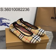 [152] 버버리 체크 발레리나 슈즈 라이트 카키 burberry