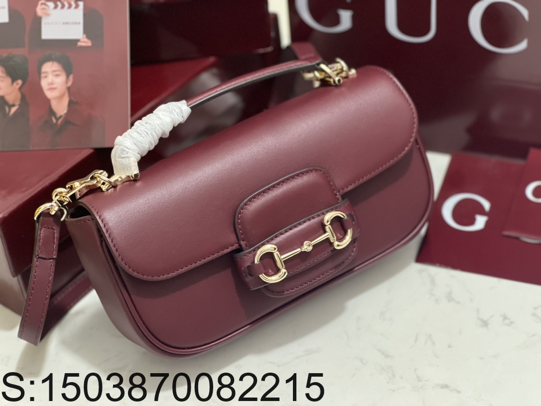 [JHL] 구찌 1955 GG로고 레더 핸드백 숄더백 815206 22.6*12.7*5.6cm 와인 Gucci