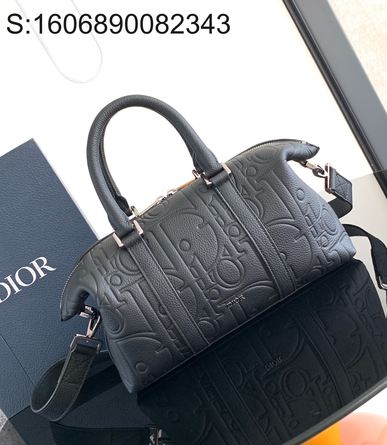[JHL] 디올 위켄더 디올 그래비디 레더 그레인드 카프스킨 블랙 31*18*12cm 