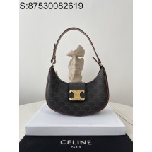 black frame 공장 셀린느 아바 트리오페 로고 호보백 블랙 23*13.5*6cm Celine