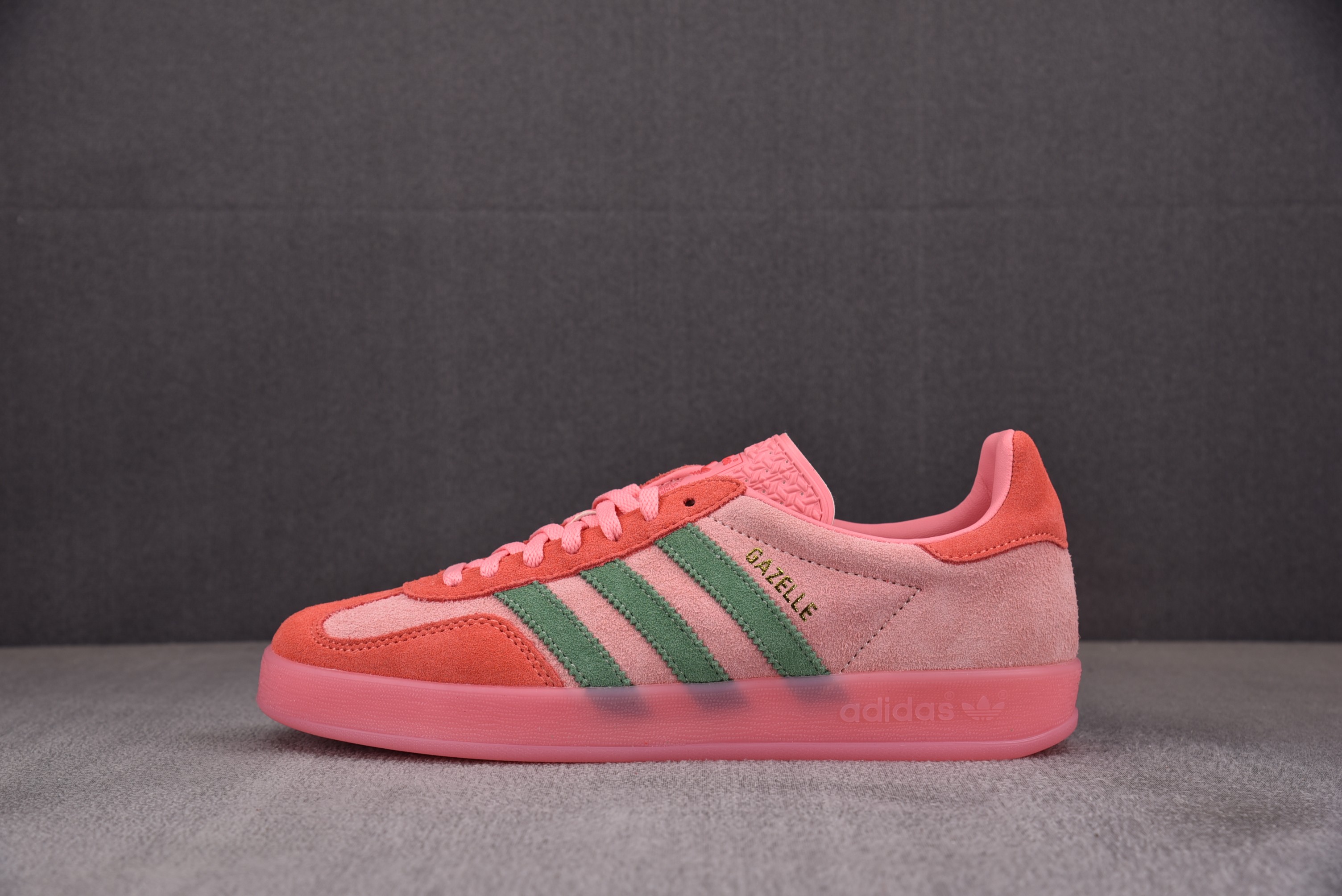 【纯原】Ad Gazelle Indoor Semi Pink Spark Preloved Scarlet 粉绿 IG6782