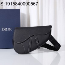 [JHL] 디올 흰색 박음질 새들백 블랙 19*26*4.5cm Dior