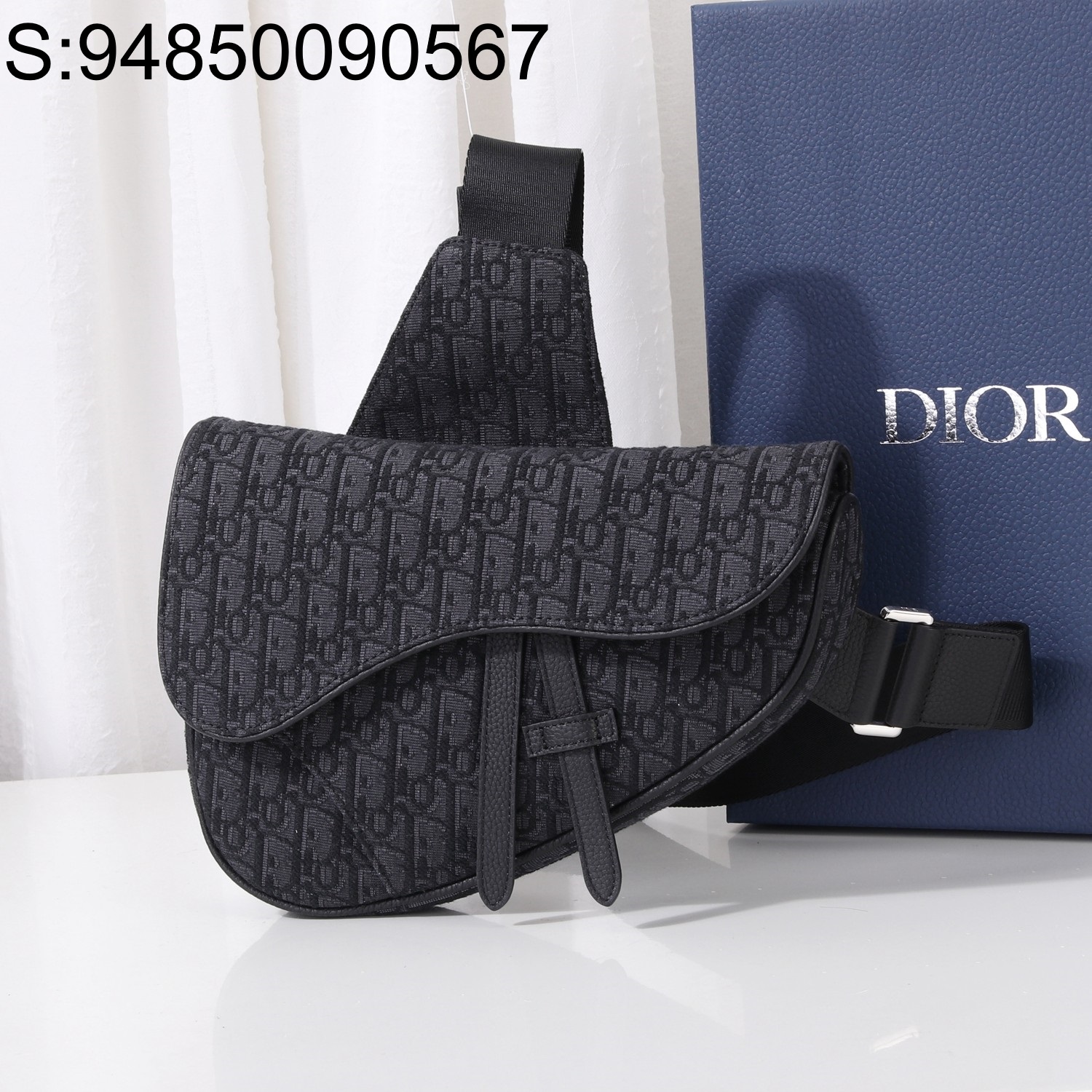 [JHL] 디올 오블리크 새들백 블랙 20*28.6*5cm Dior