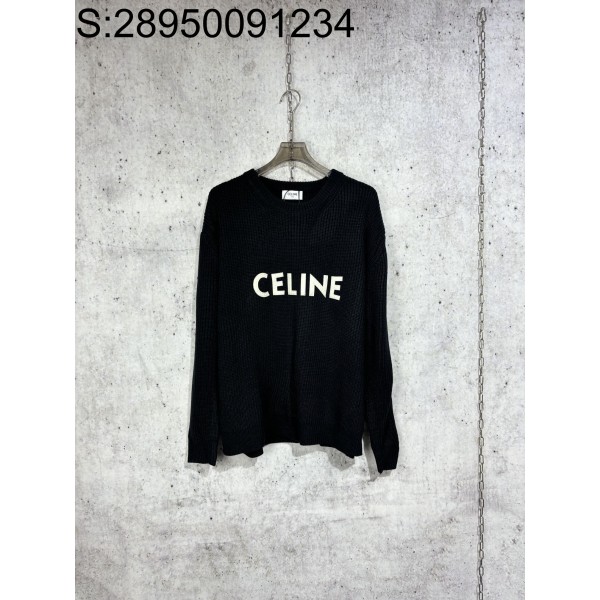 [사슬공장] 셀린느 흰색 모노그램 니트 블랙 Celine