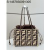 [니콜] 펜디 로고 롤 라피아 숄더백 23*15*19cm Fendi