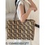 [니콜] 펜디 롤 라피아 크로셰 쇼퍼백 35*19*31cm Fendi