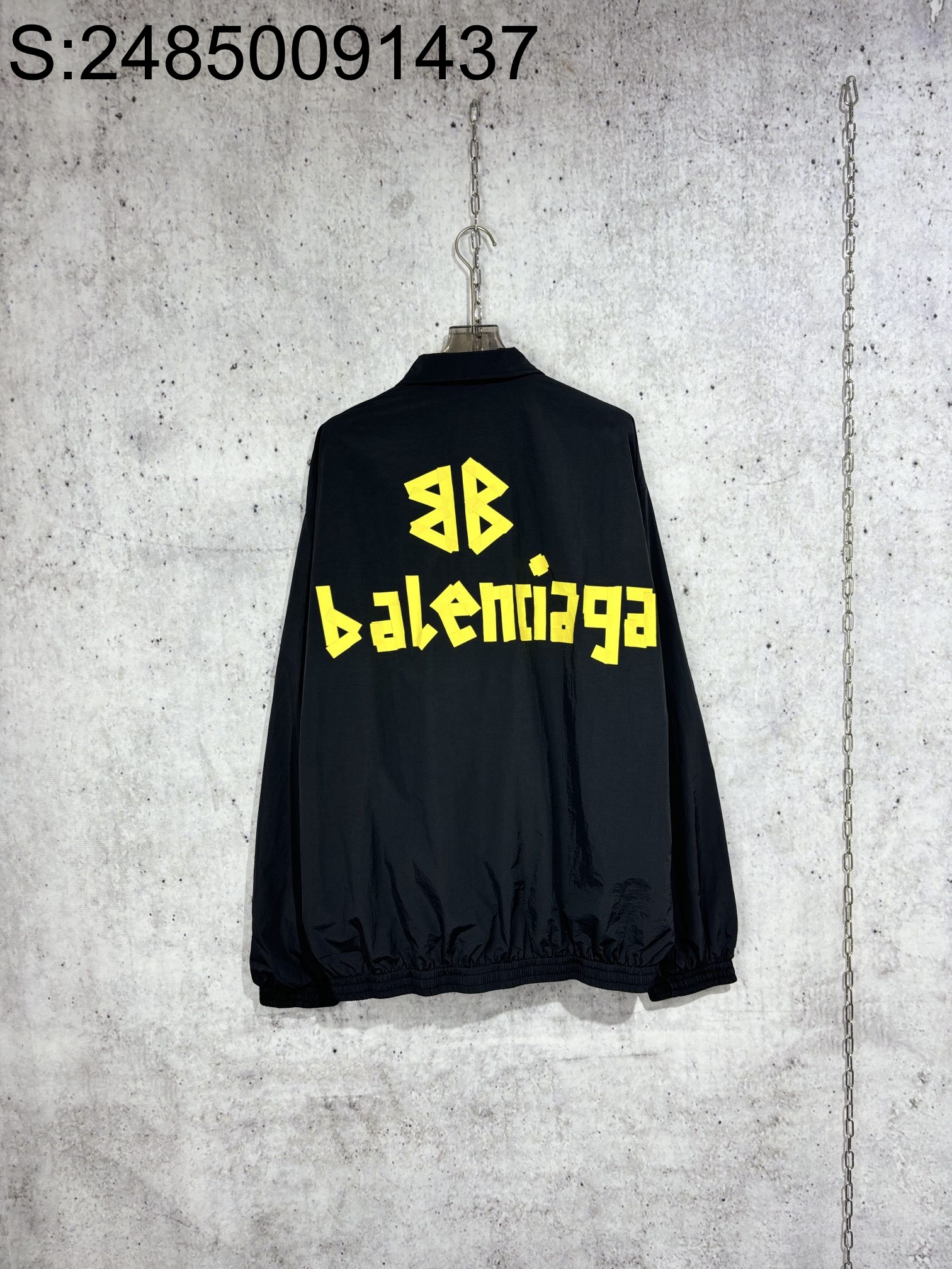 [사슬공장] 발렌시아가 24FW BB 테이프 바람막이 블랙 balenciaga