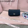 [JHL] 미우미우 로고 마테라쎄 체인 숄더백 5BP086 18*9.5*4cm 블랙 miumiu