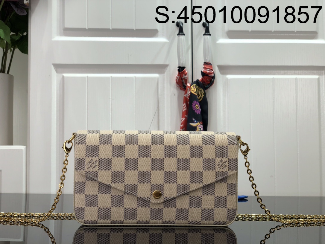 [88factory] 루이비통 아주르 포쉐트 펠리시 M63106 21*12*3cm 화이트 LOUIS VUITTON