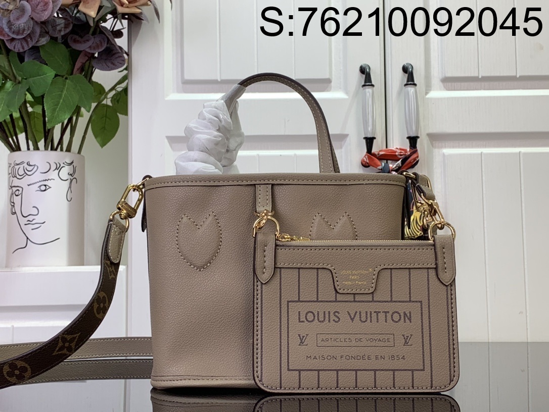 [88factory] 루이비통 네버풀 반둘리에 인사이드 아웃 M12109 24*14*9cm 라이트 브라운 LOUIS VUITTON