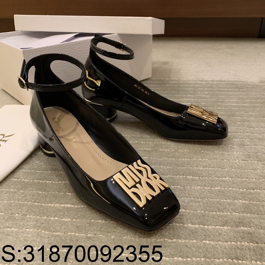 [QR 5009] 디올 24SS Miss Dior 발레리나 펌프스 블랙 Dior