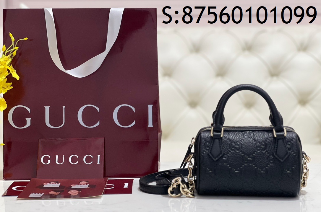 [JHL] 구찌 GG 엠블럼 슈퍼 핸드백 815256 16.5*10*8cm 블랙 Gucci