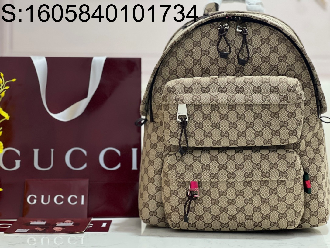 [JHL] 구찌 GG 로고 백팩 800265 40*36.5*23cm 카키 Gucci