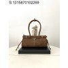 black frame 공장 프라다 스웨이드 미듐 핸드백 1BA426 32*15.5*12cm 브라운 Prada