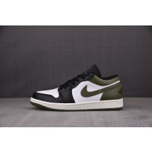 【CJ】Air Jordan 1 Low Black Toe Medium Olive 黑绿橄榄 553558-092