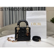 [JHL] 디올 대모 모노그램 양가죽 레이디 미니 M0531 블랙 17*15*7cm Dior