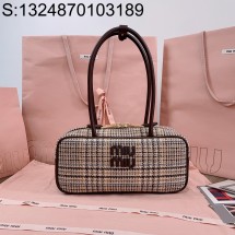 [JHL] 미우미우 하운드투스 볼링백 초콜릿 28*12*9cm 5BB147 miumiu