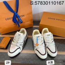 [DXJ] 루이비통 가죽 54# 각인 모노그램 스니커즈 브라운 LOUIS VUITTON