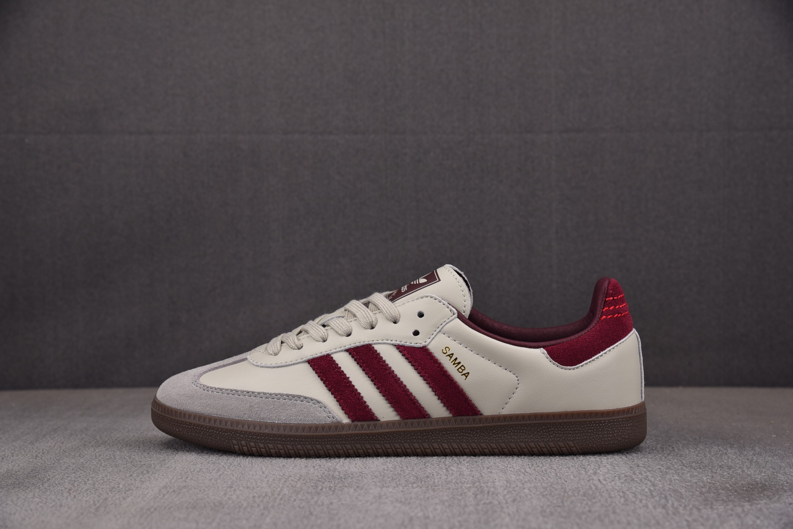 【TOP】AD Samba OG Putty Grey Maroon 泥灰红 ID1482