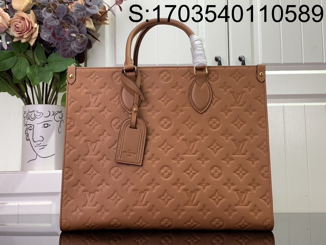 [88factory] 루이비통 엠보 모노그램 온더고 M46128 M45595 35*27*14cm 꼬냑 미듐  LOUIS VUITTON