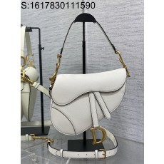 [JHL] 디올 금장 CD 새들백 24*6*18cm 화이트 라지 Dior