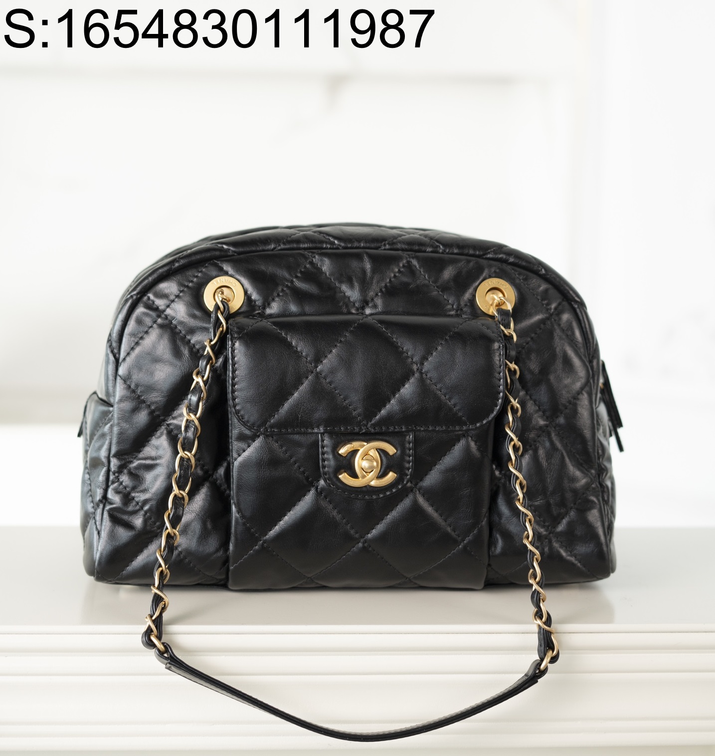 [JD] 샤넬 24A 금장 볼링백 라지 21*33*14.5cm 블랙 CHANEL