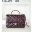 [JD] 샤넬 24B 플랩 체인 탑 핸들백 라지 25*17*8cm 와인 CHANEL