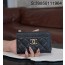 [JD] 샤넬 24S 지퍼 카드지갑 블랙 8*2.2*13cm CHANEL