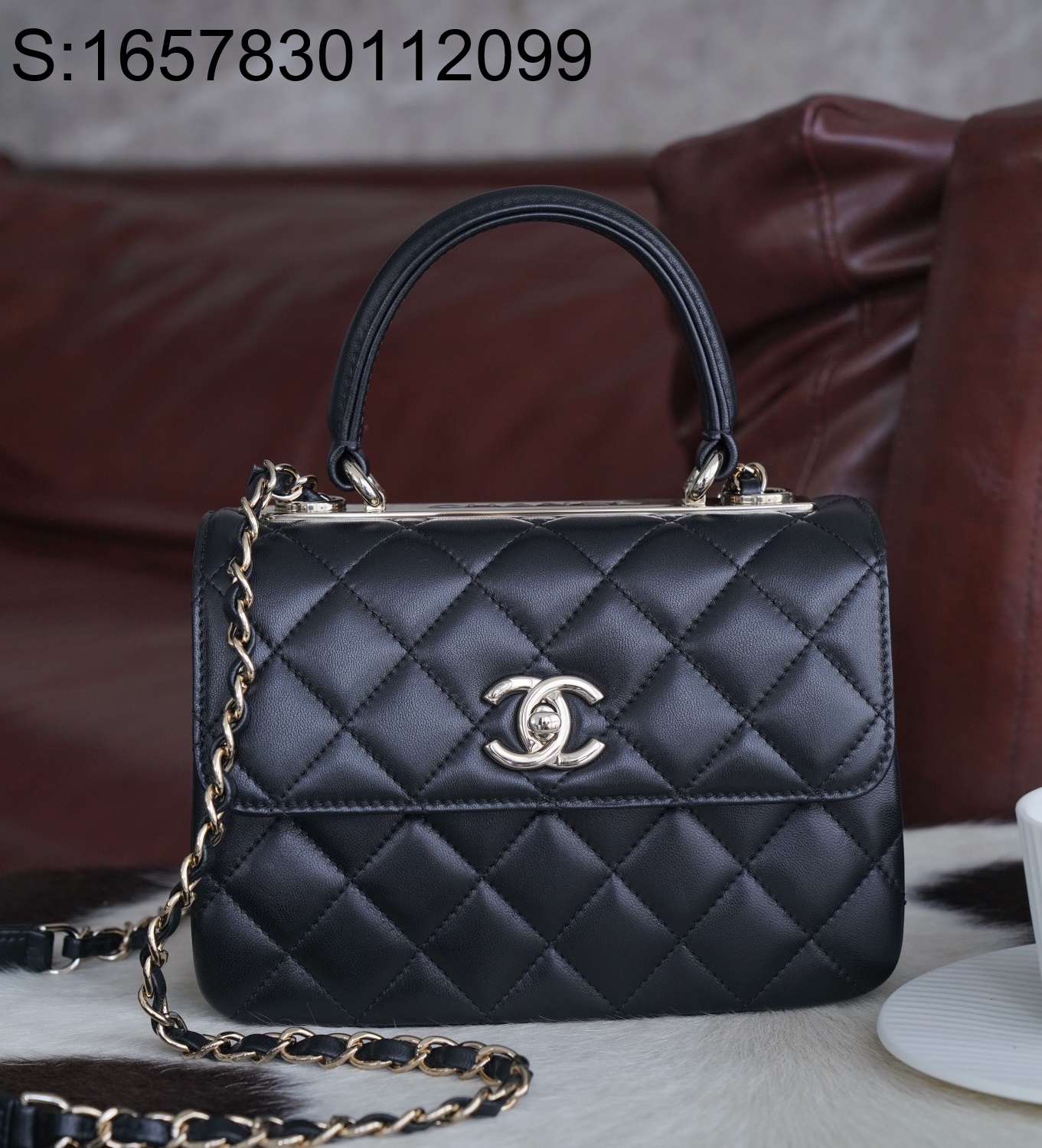 [JD] 샤넬 24C 트렌디 CC 플랩 핸들백 14.5*19.5*8cm 블랙 미니 CHANEL