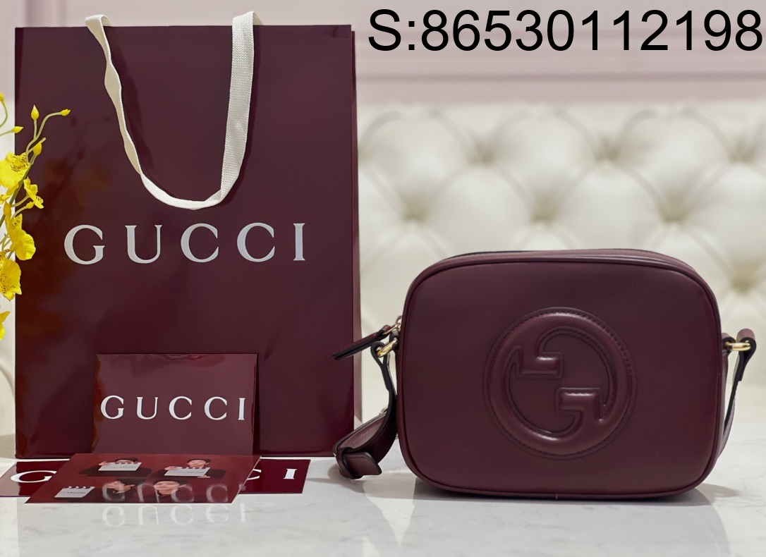 [JHL] 구찌 블론디 GG 레더 숄더백 820429 21*15*5cm 와인 Gucci