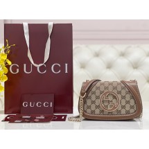 [JHL] 구찌 블론디 GG 캔버스 이음 플랩 숄더백 815711 21.5*11*8cm 브라운 Gucci